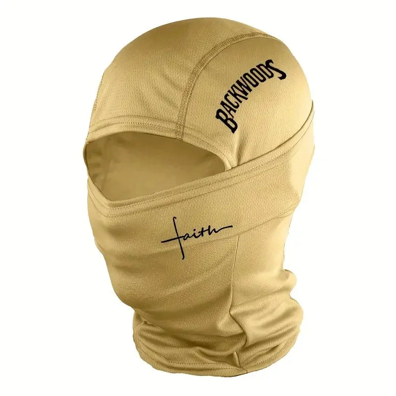 1/5 unisex "confidence" letter printed masks suitable for outdoor sports, mountain climbing, cycling, windproof and dustproof, s