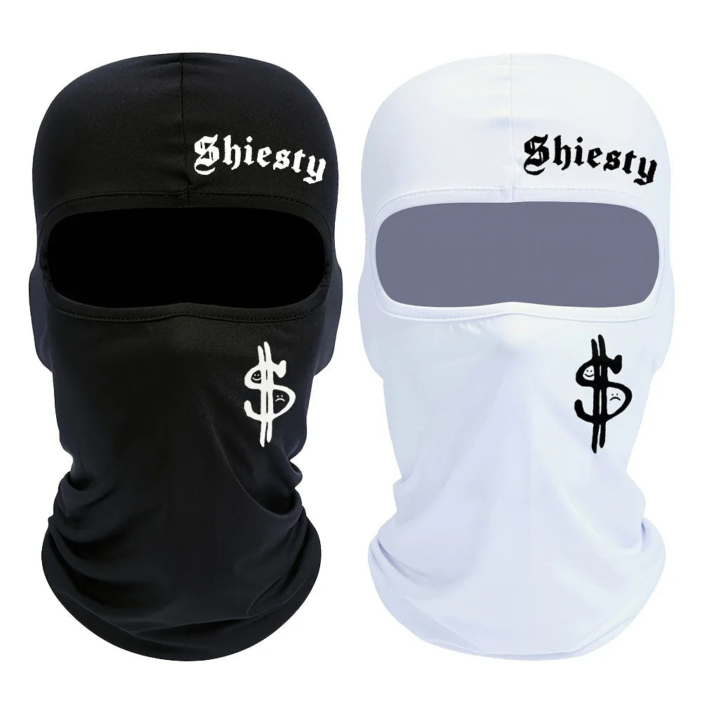 2pcs/1pc Letter and Dollar Print Ski Mask Balaclava Face Mask for Men Women UV Protection Windproof Scarf for Snowboard