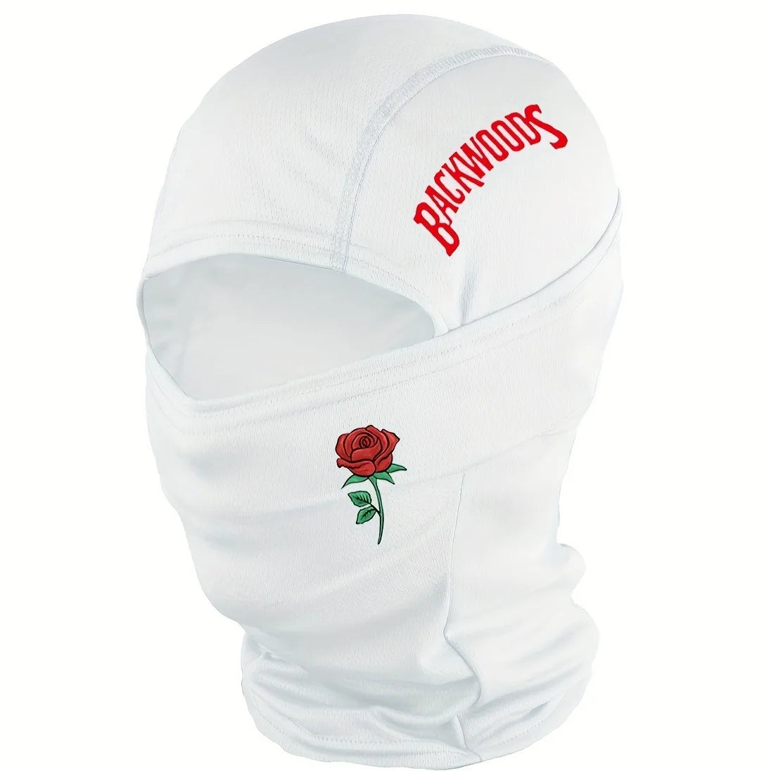 1pc/2pcs optional - Rose BackWOODS printed balaclava hat windproof dustproof breathable - unisex outdoor sports full face mask
