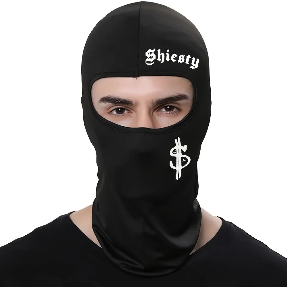 2pcs/1pc Letter and Dollar Print Ski Mask Balaclava Face Mask for Men Women UV Protection Windproof Scarf for Snowboard