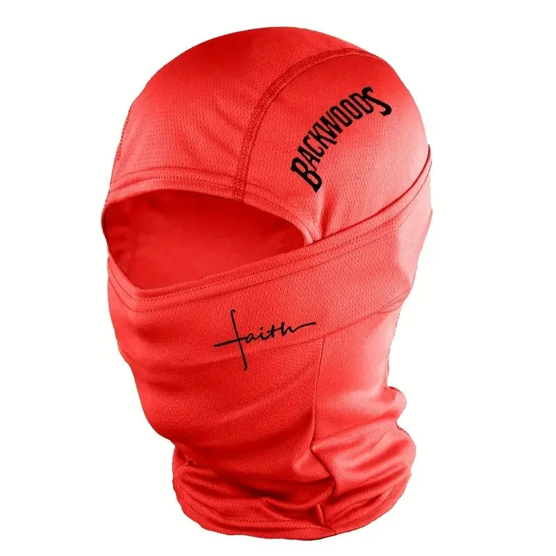 1/5 unisex "confidence" letter printed masks suitable for outdoor sports, mountain climbing, cycling, windproof and dustproof, s