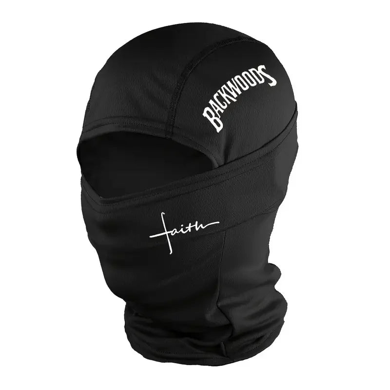 1/5 unisex "confidence" letter printed masks suitable for outdoor sports, mountain climbing, cycling, windproof and dustproof, s