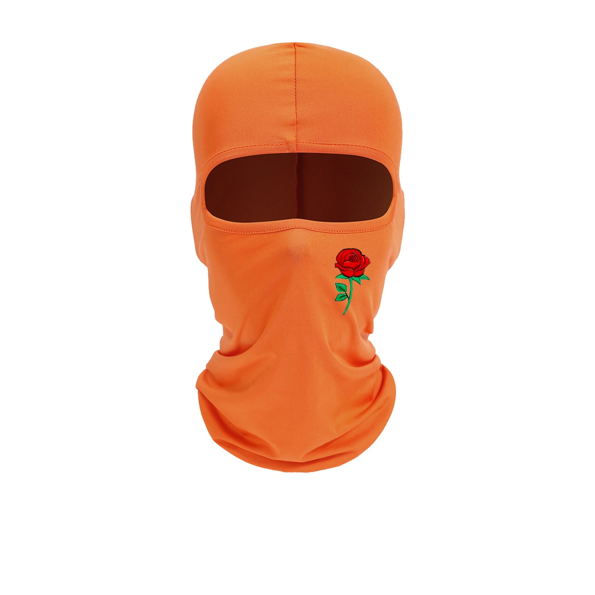 Rose printed balaclava hat windproof and sun resistant ski mask suitable for outdoor cycling and travel