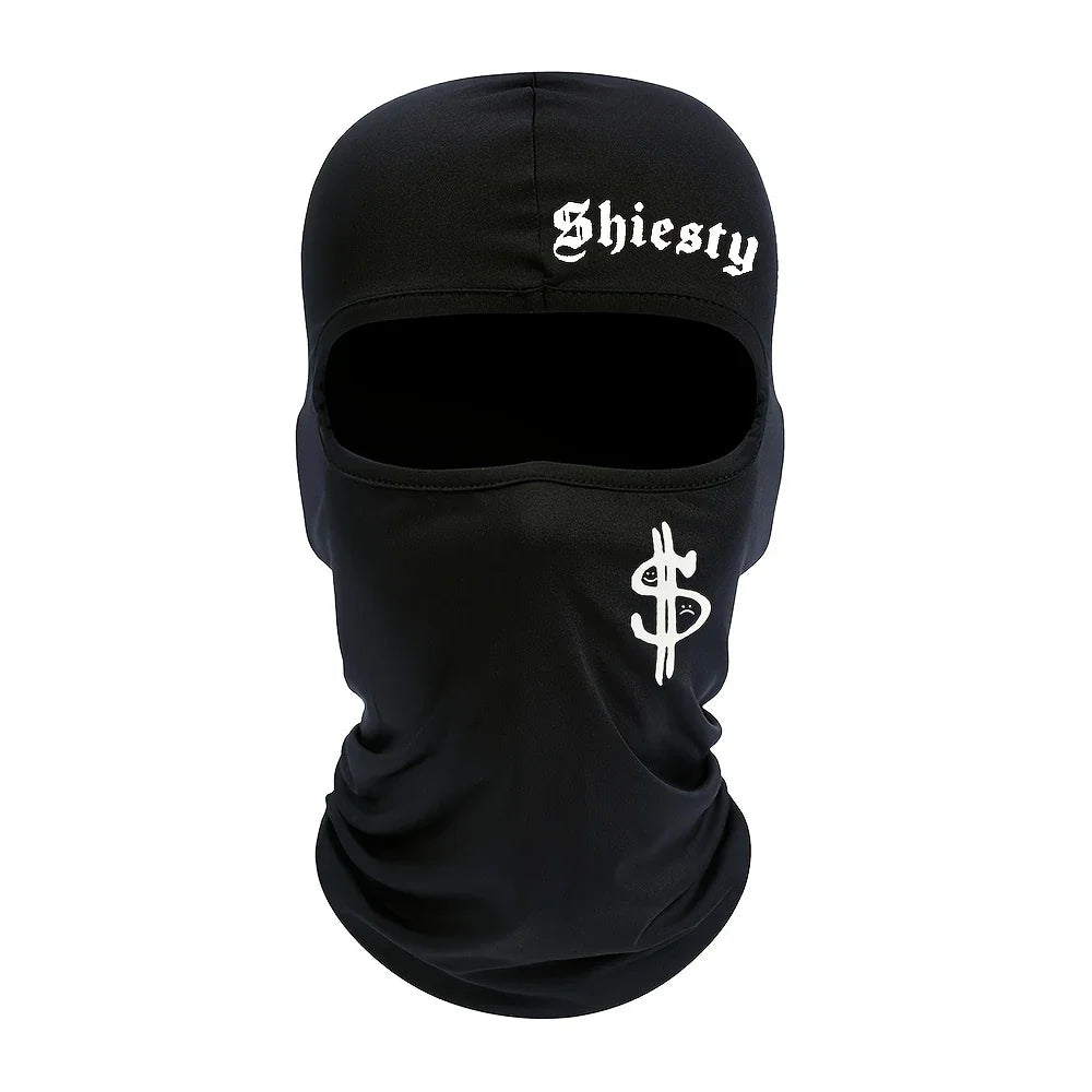 2pcs/1pc Letter and Dollar Print Ski Mask Balaclava Face Mask for Men Women UV Protection Windproof Scarf for Snowboard
