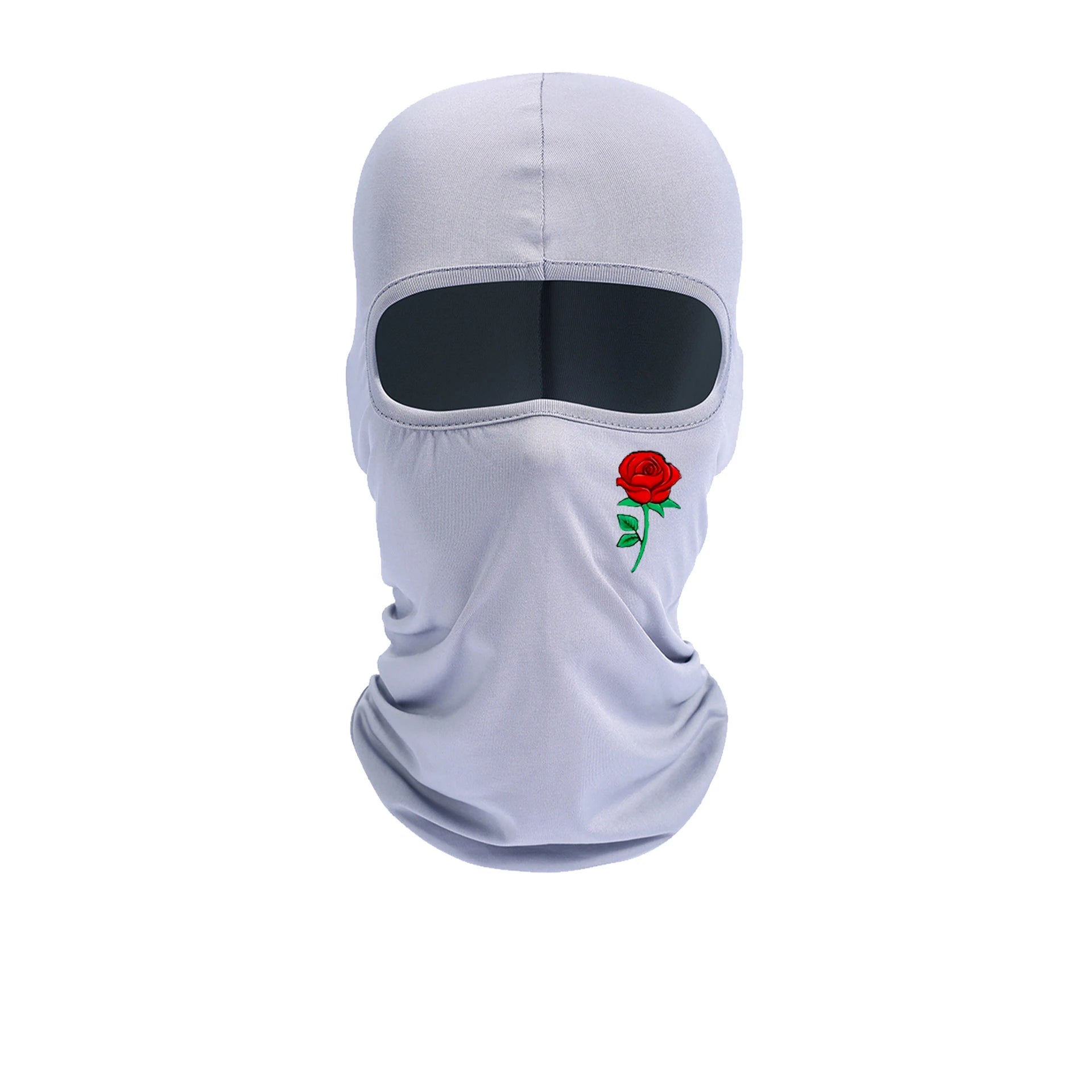 Rose printed balaclava hat windproof and sun resistant ski mask suitable for outdoor cycling and travel
