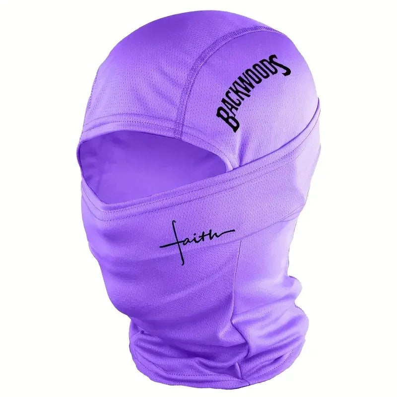 1/5 unisex "confidence" letter printed masks suitable for outdoor sports, mountain climbing, cycling, windproof and dustproof, s