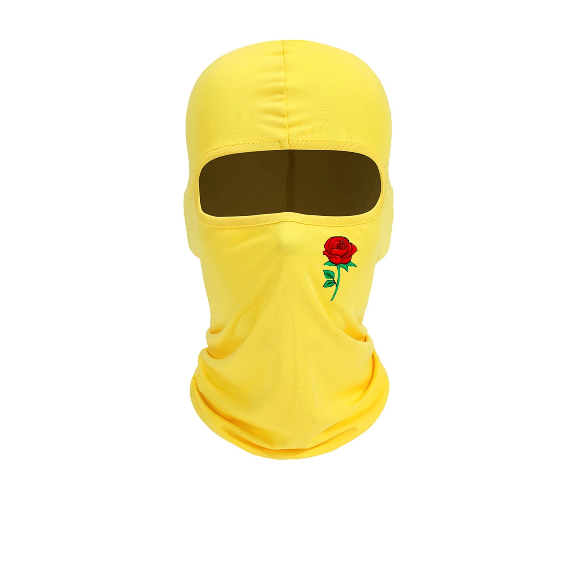 Rose printed balaclava hat windproof and sun resistant ski mask suitable for outdoor cycling and travel
