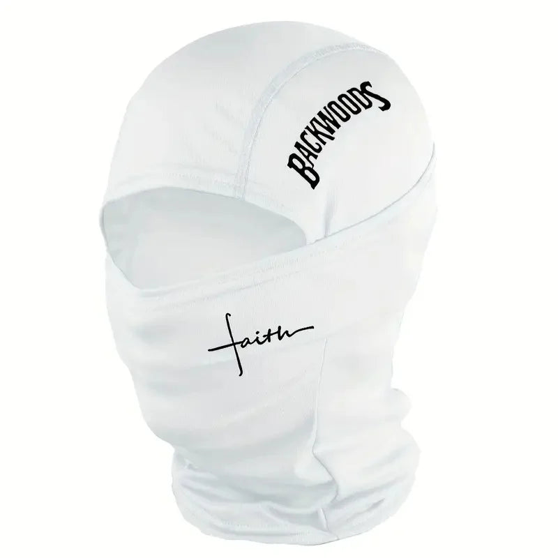 1/5 unisex "confidence" letter printed masks suitable for outdoor sports, mountain climbing, cycling, windproof and dustproof, s