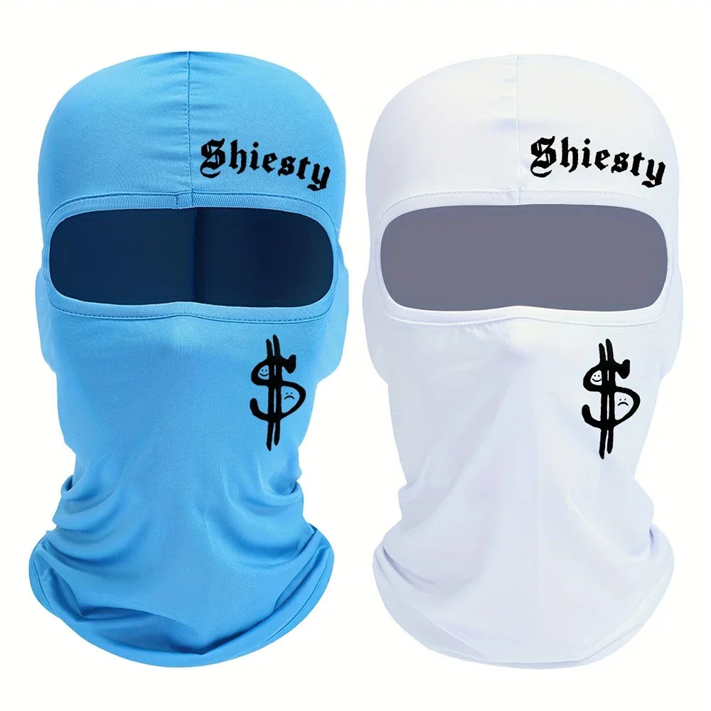 2pcs/1pc Letter and Dollar Print Ski Mask Balaclava Face Mask for Men Women UV Protection Windproof Scarf for Snowboard