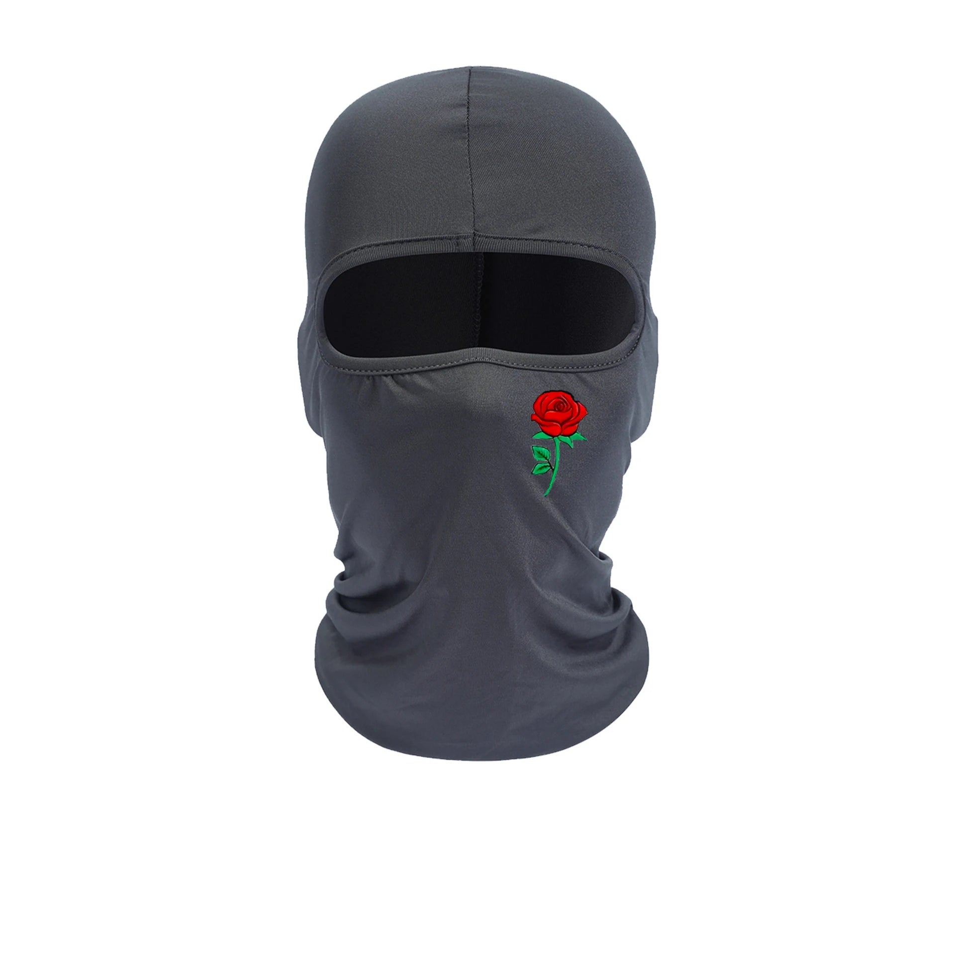 Rose printed balaclava hat windproof and sun resistant ski mask suitable for outdoor cycling and travel