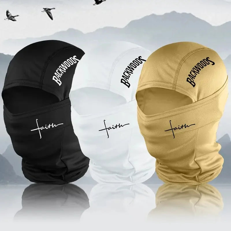 1/5 unisex "confidence" letter printed masks suitable for outdoor sports, mountain climbing, cycling, windproof and dustproof, s