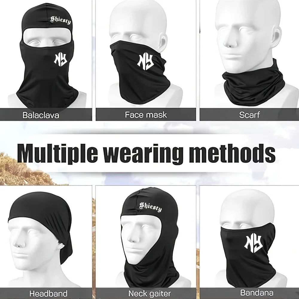 Unisex UV Protection Cooling Balaclava Face Mask  1pc/2pc/3pcs 100% Polyester Woven Neck Gaiter, Summer Scarf for Motorcycle