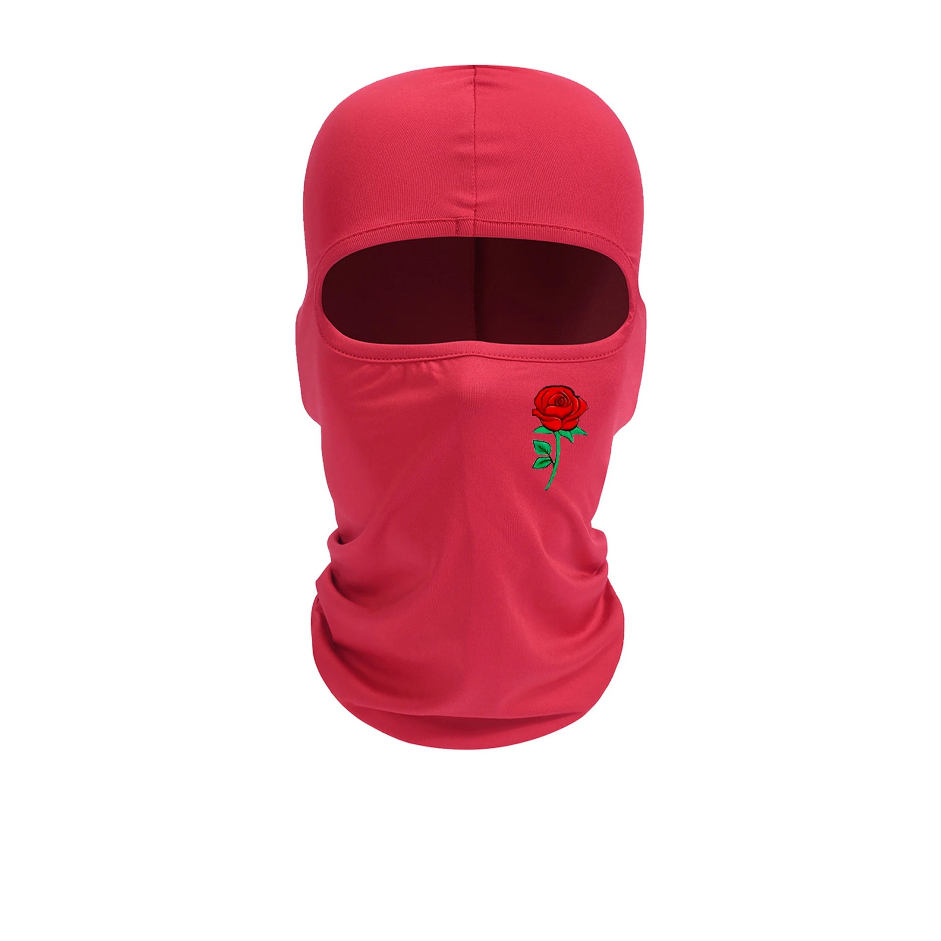 Rose printed balaclava hat windproof and sun resistant ski mask suitable for outdoor cycling and travel