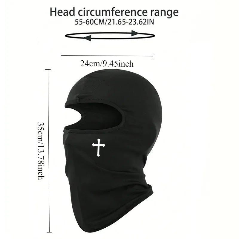 Universal Breathable Motorcycle Balaclava  Face Shield , UV Resistant, Windproof, and Unisex Outdoor Bicycle Helmet Lining